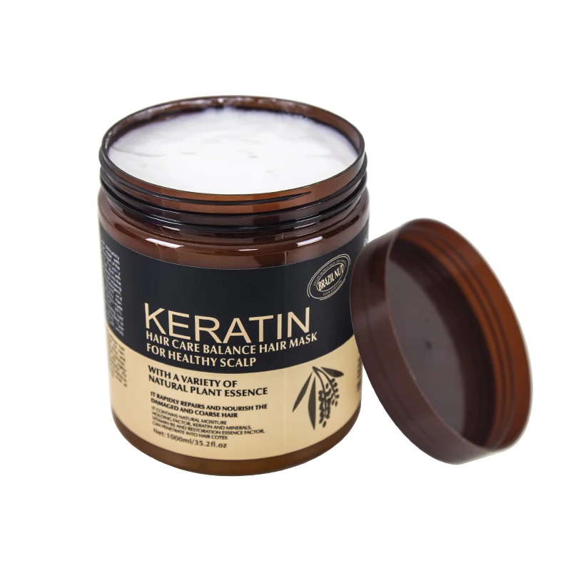 Maschera per Capelli al Collagene e Cheratina Trattamento Nutriente e Riparatore Anti-Crespo per Capelli Ricci