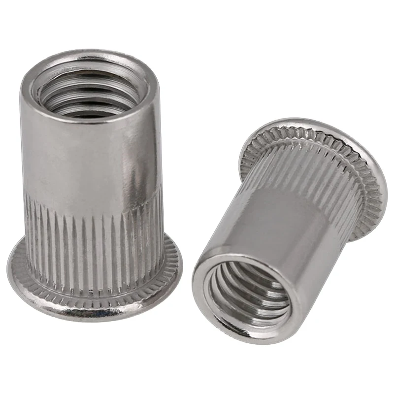 M3 M4 M5 M6 M8 M10 M12 acciaio al carbonio 304 Rivnut in acciaio inox testa piatta filettato rivetto inserto dado rivetto Nutsert