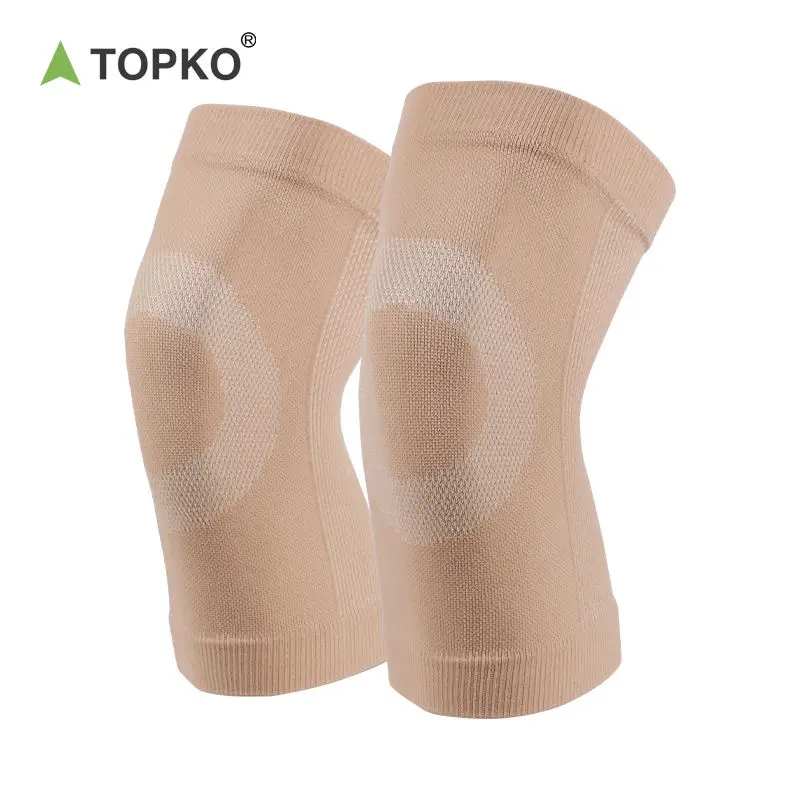 TOPKO tutore per le gambe sportive da corsa in maglia supporto per le ginocchia a compressione per ginocchiera a compressione