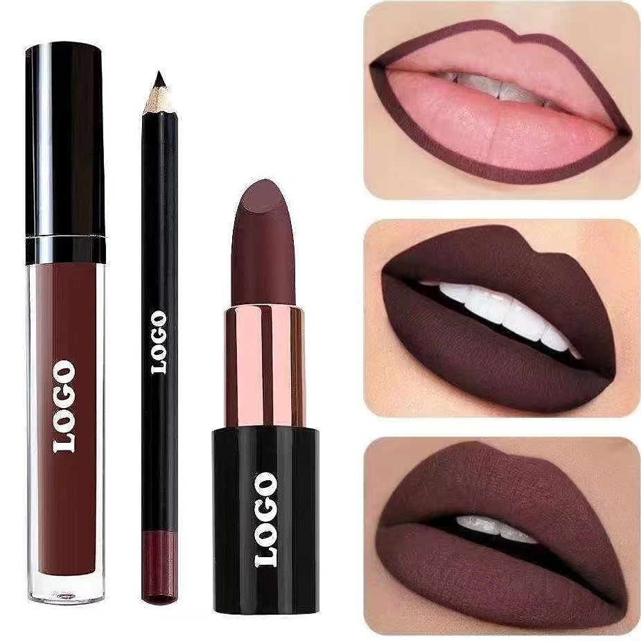 Set di lucidalabbra Private Label Kit per lucidalabbra rossetto set per il trucco labbra impermeabile per ragazze Kit lucidalabbra