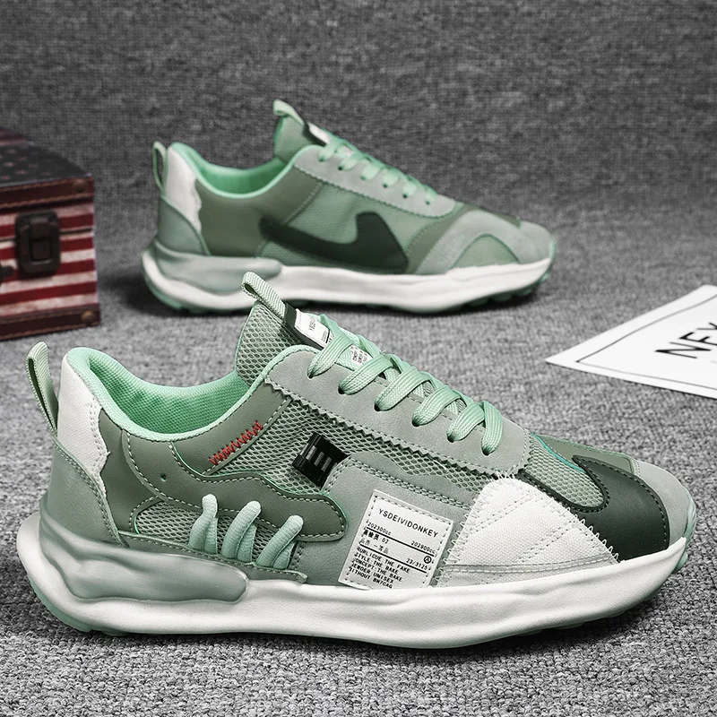 Y scarpe retrò da uomo con suola spessa e alta resistente all'usura da corsa antiscivolo traspirante scarpe sportive alla moda sneakers da uomo