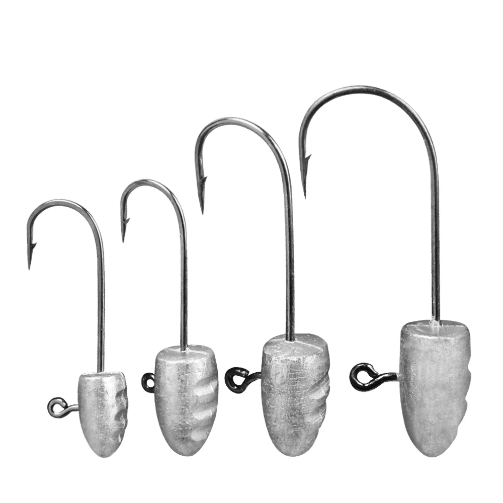 Spinpoler 1g 2g 3g 4g pesca sul ghiaccio Mini testa di giga amo Rockfish manovella finezza ganci spinato morbido verme attrezzatura accessori