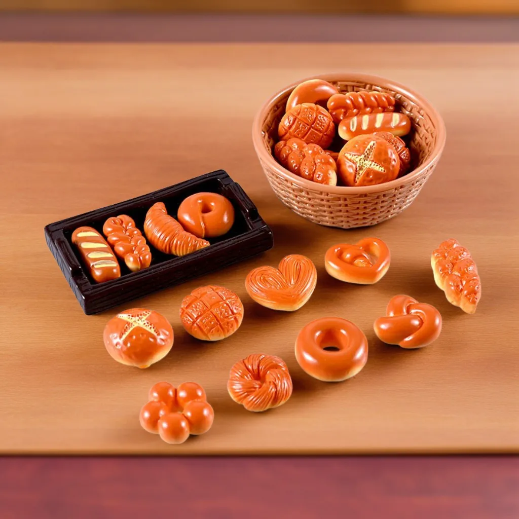 Cesto di marmellata di pane per casa delle bambole modello Food Play colazione simulazione Mini decorazioni fai da te a mano in miniatura accessori per bambole scala
