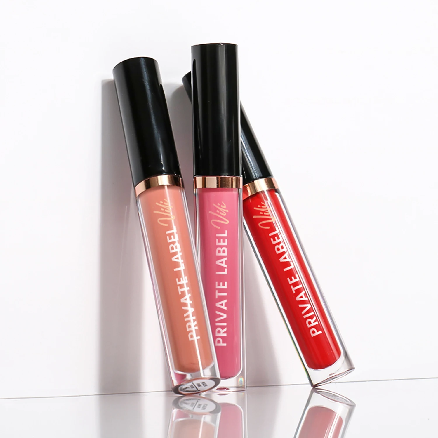 Make-up Hersteller Private Label Kosmetik creme Pigmentierter Lip gloss benutzer definiertes Logo Vegan Glossy Plump ing High Shine Lip gloss