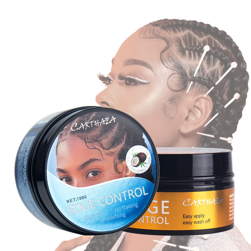 Private Label Styling Gel Extra Strong Hold Flechten Gel Edge Control Styling Pomade Natur haar wachs für schwarze Frauen Männer