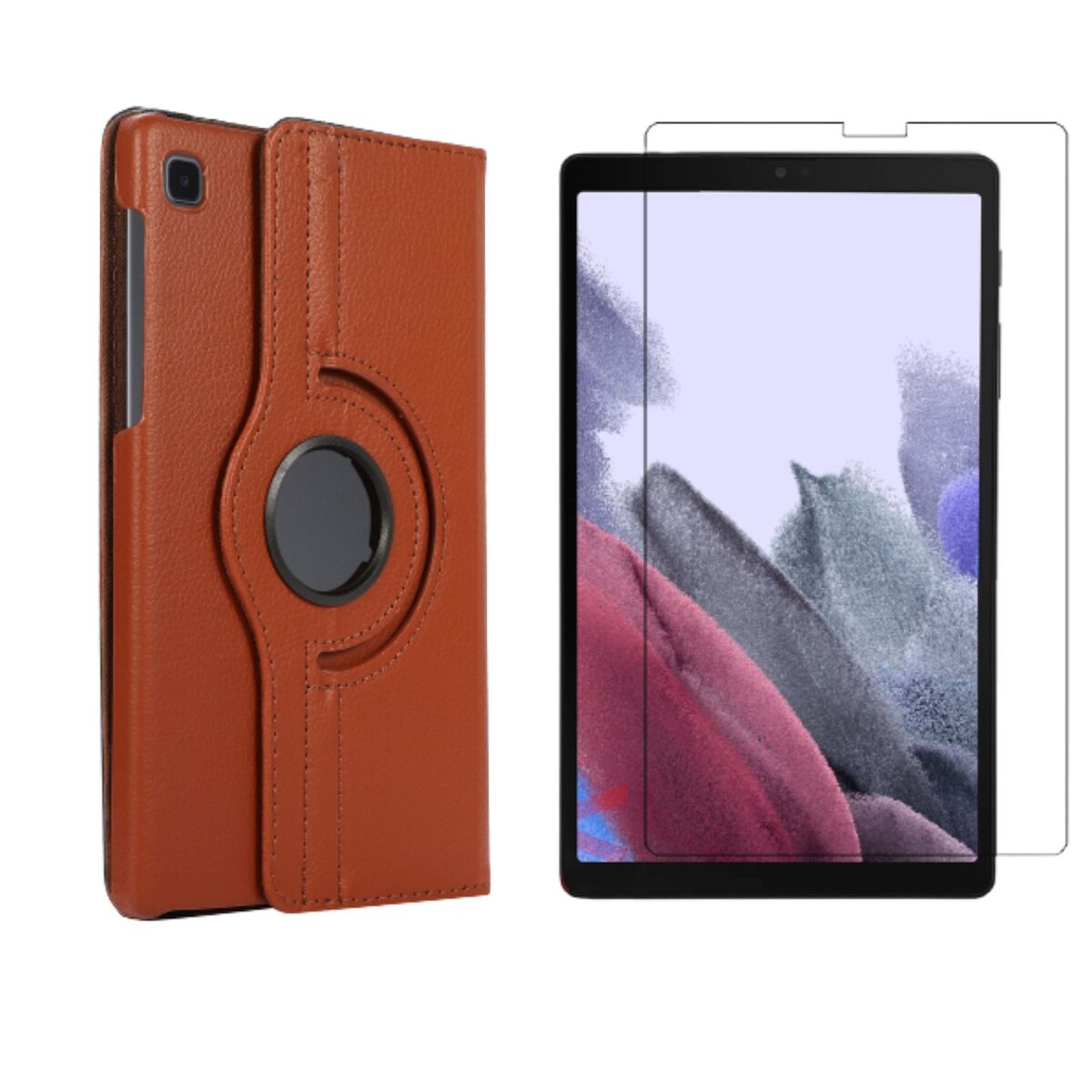 Lobwerk 2in1 Set für Samsung Galaxy Tab A7 Lite 2021 SM-T220 SM-T225 8.7 Zoll Tablet mit Schutzhülle + Schutzglas mit Auto Sleep/Wake Hülle Image