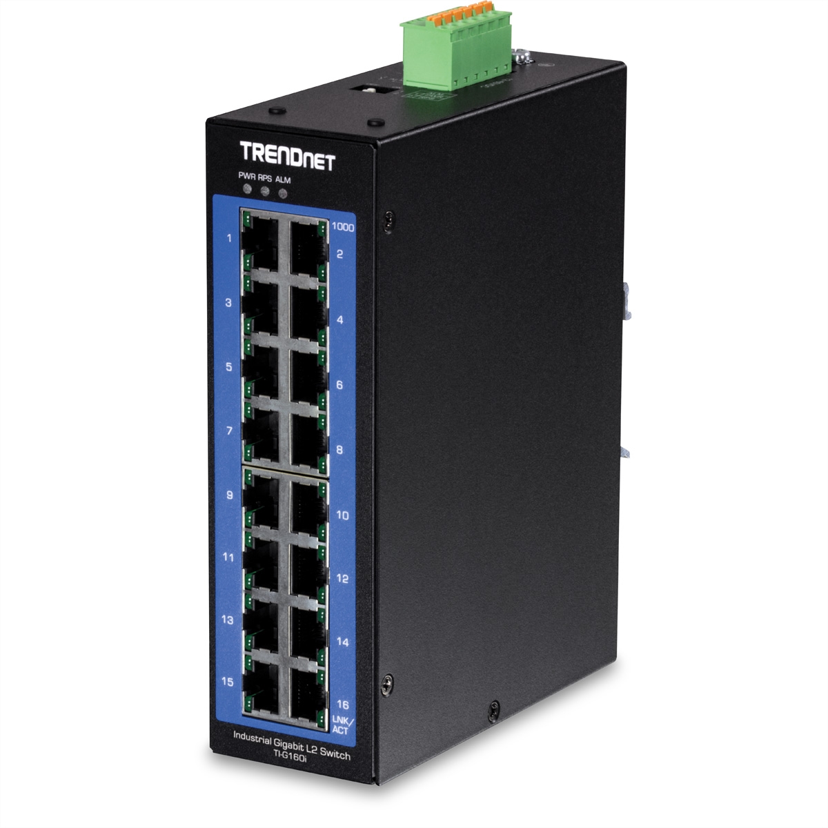 TRENDnet TI-G160i 16Port DIN-Rail Switch Industrial Gigabit L2 Managed Image