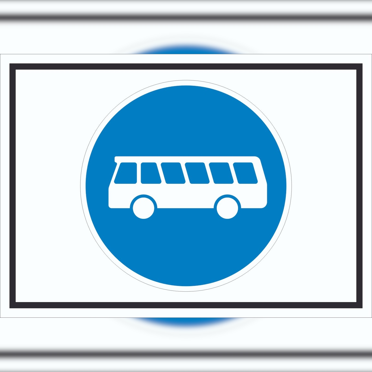 HB-Druck Schild Busfahrstreifen Symbol A5 (148x210mm) Image
