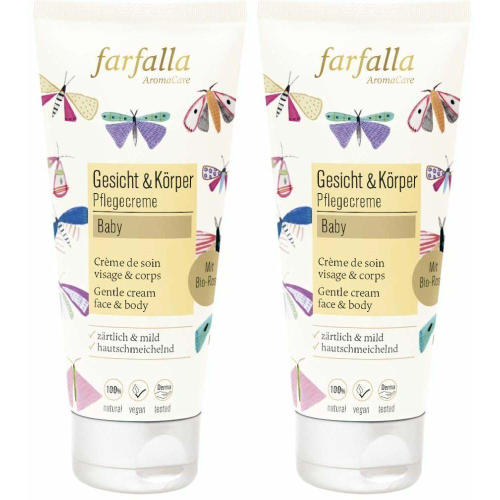 Farfalla Baby Pflegecreme Gesicht&Körp Rose 100 ml x2 2x100 Creme