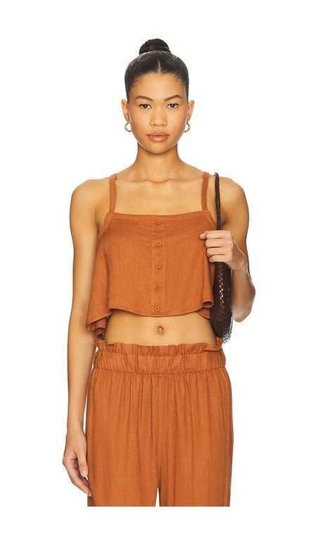 Linen Trapeze Tank