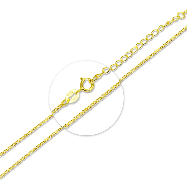 Collana POLIVA all'Ingrosso per Donna Gioielli in Argento Sterling S925 Placcato Oro Design per Signore 030 ANKER Chain - Placcato Oro K