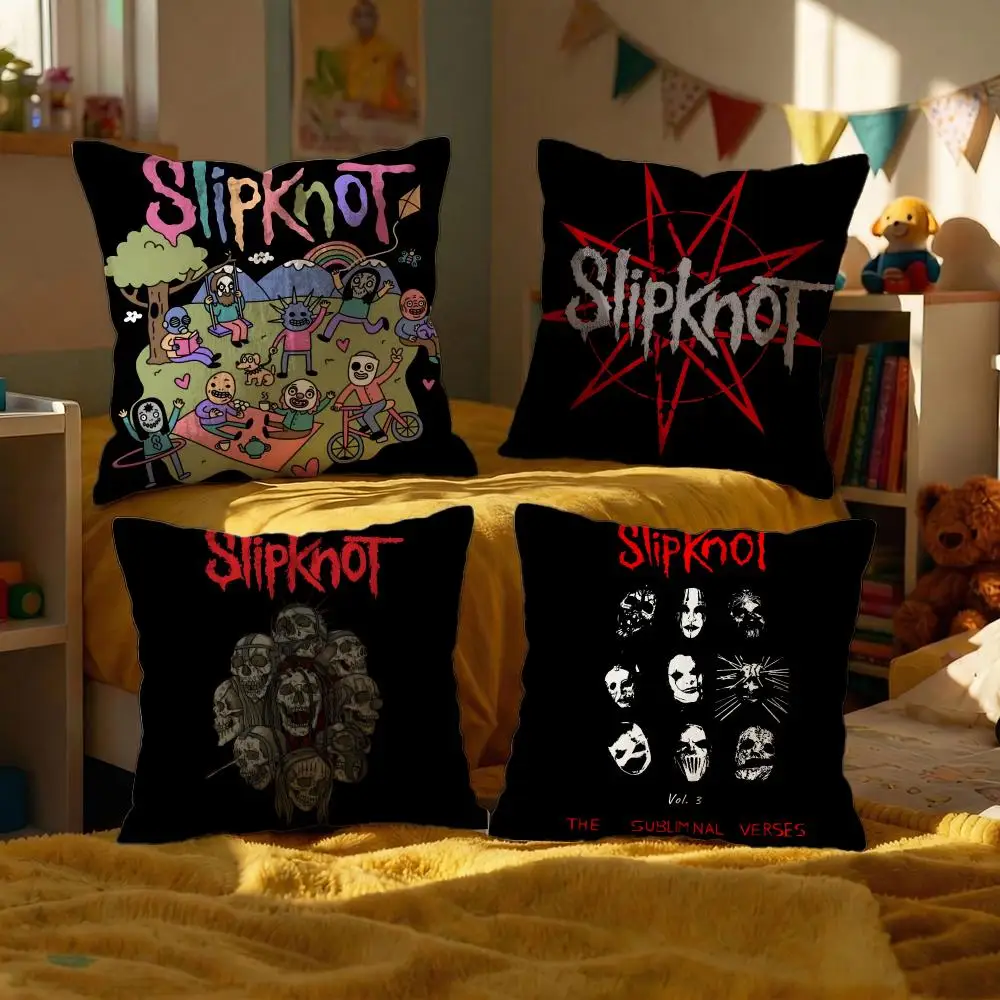 Music Slipknot Kissenbezug, dekorative Kissenbezüge, Sofa-Bezug, 50 x 50 cm, 4-teilig, 45 x 45 cm, 40 x 40 cm, Kissenbezug