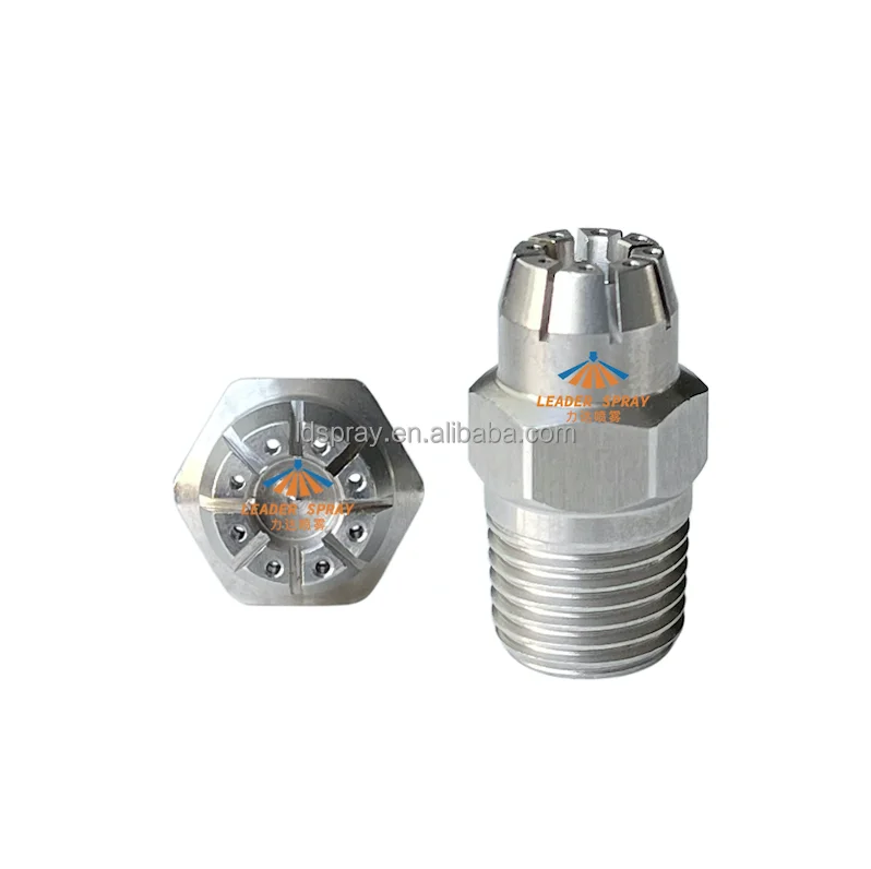 Ugello aria compressa 1/4 pollici in acciaio inox 8 fori di spruzzatura dell'aria rotonda Multi cerchio getto del vento polvere soffiaggio ugello Leader