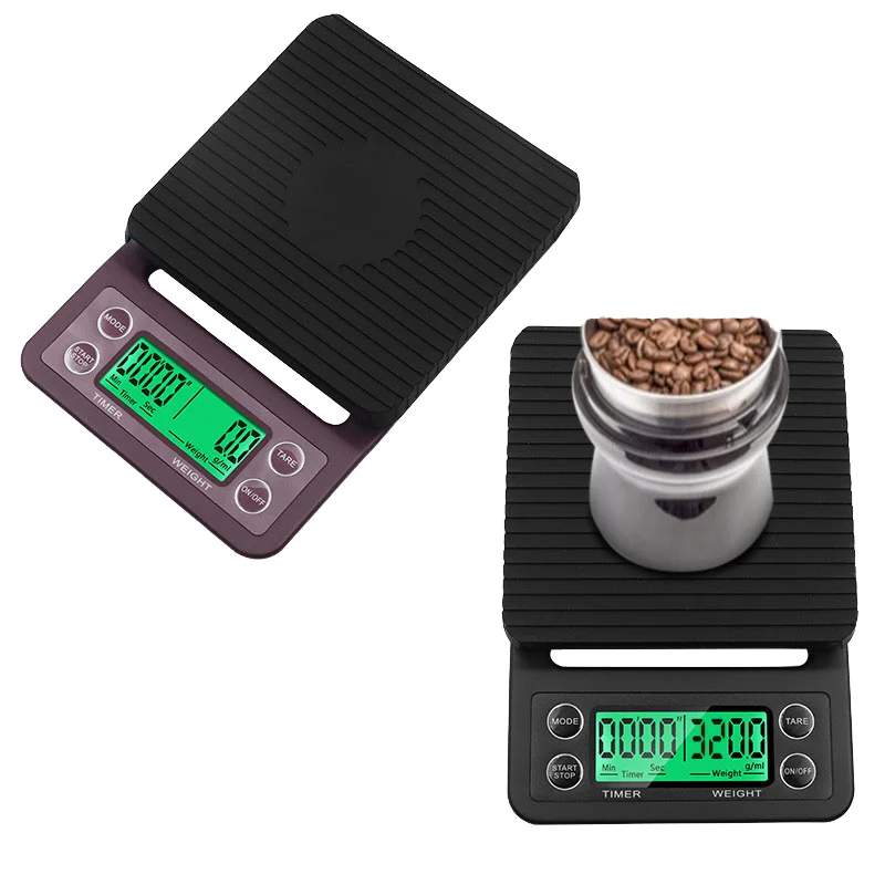 Bilancia da caffè digitale con Timer-bilancia da caffè ad alta precisione Espresso e stampa francese-bilancia da cucina con precisione 3kg/5kg/0.1g