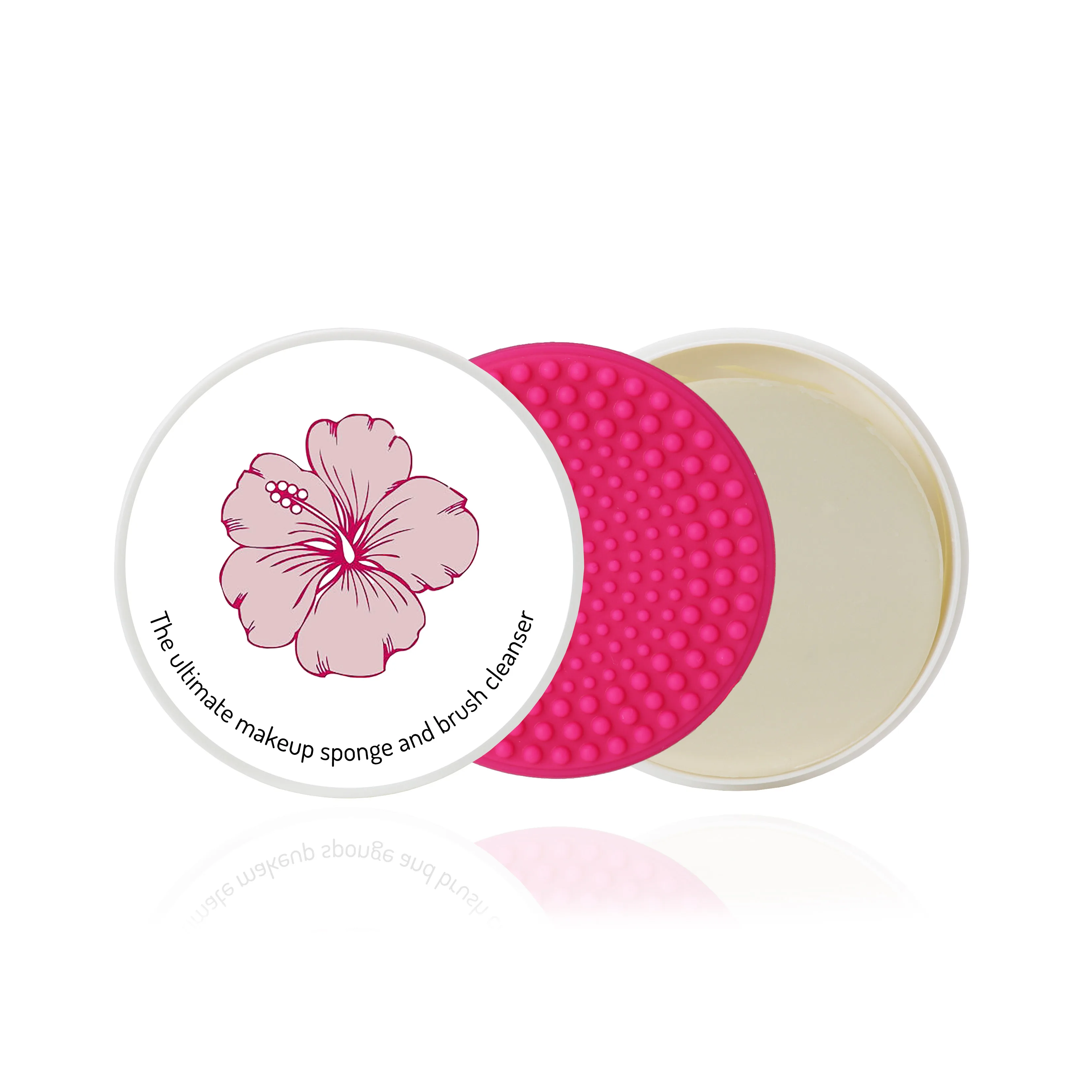 Custom 2 in 1 solido vegano spazzole per il trucco all'ingrosso Private Label spazzola per la pulizia del trucco spazzola sapone