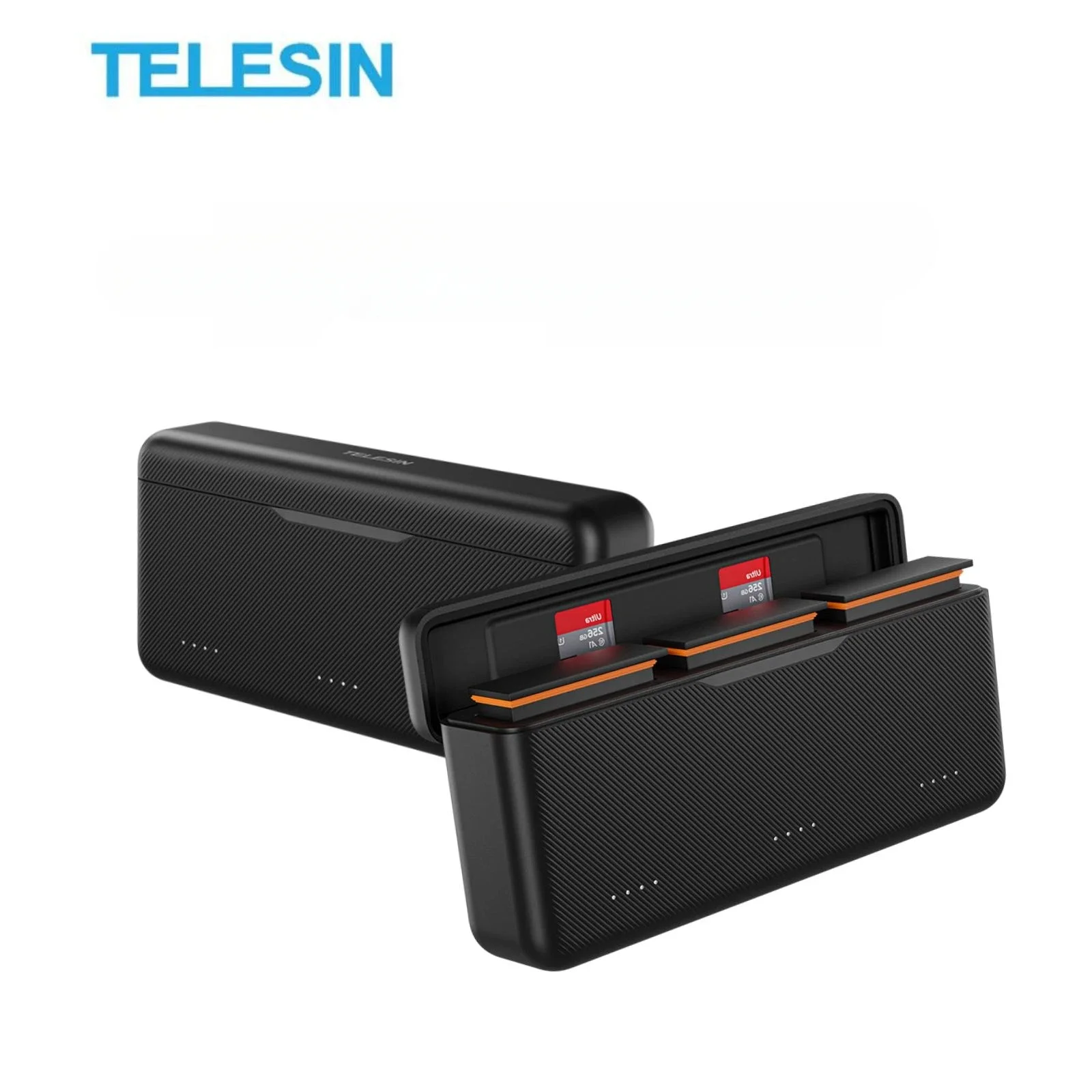 TELESIN Schnell-Ladehülle für DJI OSMO Action 5 4 3 360 Typ-C Akku-Ladegerät mit TF-Karten-Speicher Action-Kamera Zubehör Image