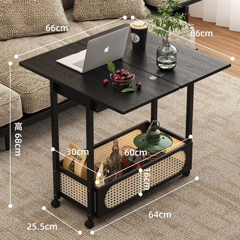 Neuer multifunktionaler, beweglicher Sofabeistellschrank, klappbarer Couchtisch, klappbarer Tisch, Haushalts-Aufbewahrungsschrank, Rollschrank