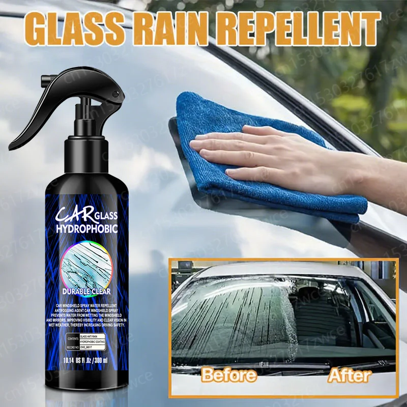Auto-Glas Anti-Regen Wasserabweisender Spray Nano-Beschichtung Hydrophobes Wasserdichtes Mittel Ölfilm-Entferner Auto-Glas-Film-Behandlung Image