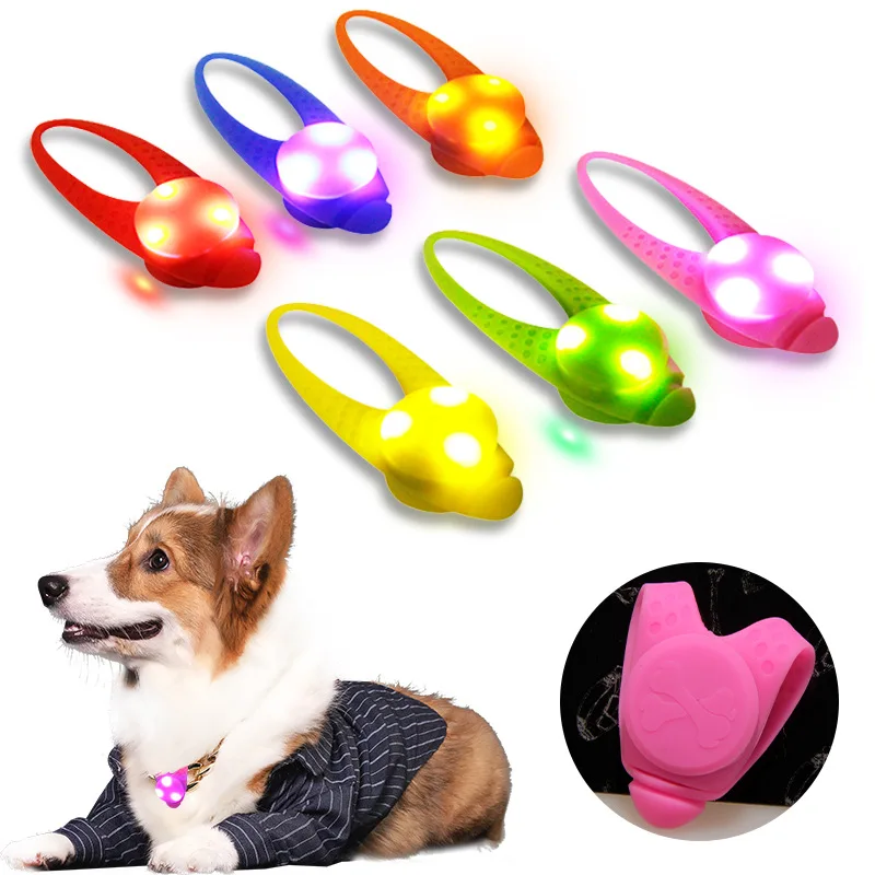 Luci a LED collari per cani animali domestici che si illuminano di notte cucciolo di cane gatto luminoso sicuro collana lampeggiante piccola luce per animali domestici