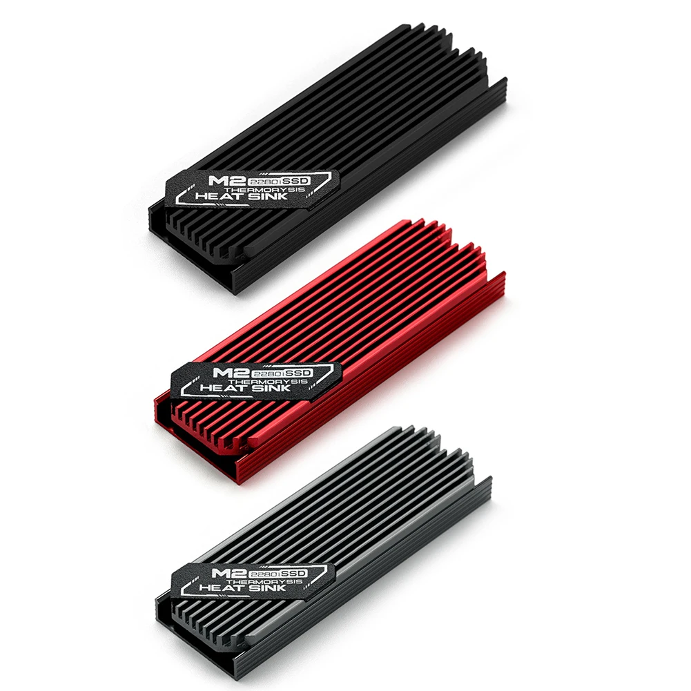 M.2 Solid-State-Festplatten-Kühlkörper mit Wärmeleitpads, ultradünner Solid-State-Festplatten-Radiator für 2280 SSD Image