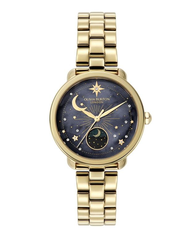 Moonphase Tone Stainless Steel Bracelet Watch - Metallic - Olivia Burton Watches