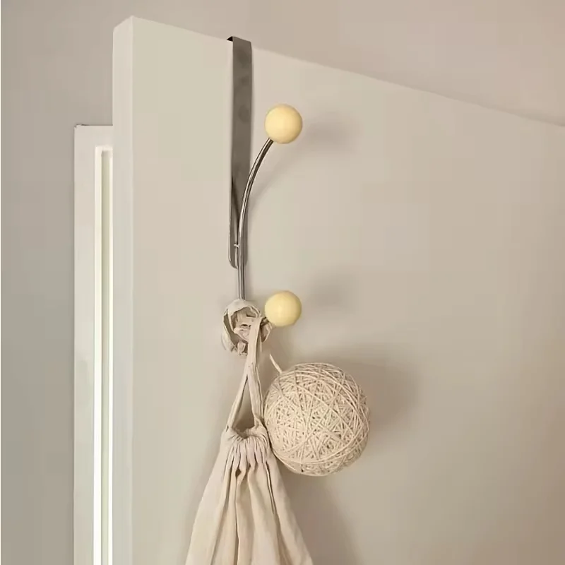 Über-Tür-Hakenleiste aus Eisen, Einfache Montage, Robuste Metallhaken für Mäntel und Hüte, Perfekt für Schlafzimmer-, Küchen- und Badezimmeraufbewahrung