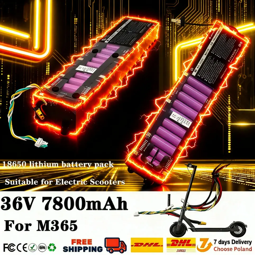 Li-Ionen-Akku Geeignet für Xiaomi Mijia M365 Roller, Elektroroller, Wasserdicht, Bluetooth-Kommunikation, 36V, 78000mAh Image