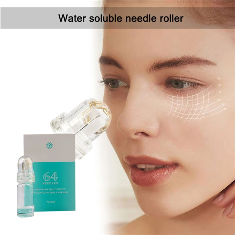 Hydra Roller 64 Pins 20 Pins Mikronadel Titan Nadelspitzen Derma Stempel Hautpflege Anti Aging Whitening Wiederverwendbare Flaschenroller Image