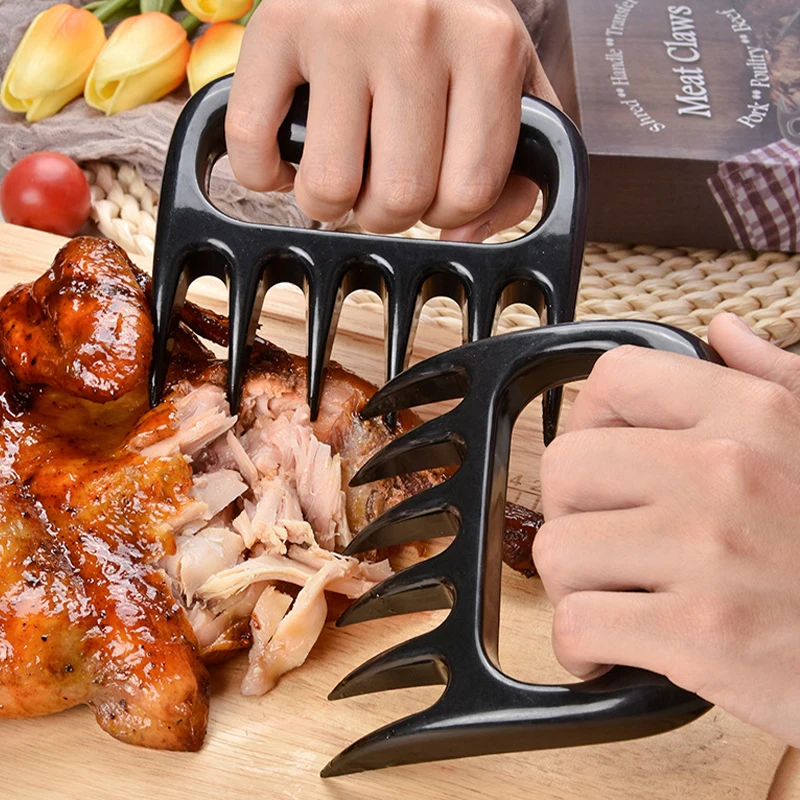 2-teiliges Set Bärenkrallen Grillgabel Pull Shred Schweinefleisch Fleisch Shredder Starke manuelle Klemme Bratgabel Küchenwerkzeug BBQ Kochutensilien Image