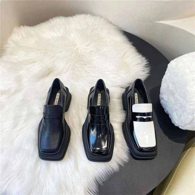 Frauen Schuhe Niedrigen Ferse Faulenzer Casual Damen Slip auf Karree Schuhe Weibliche Elegante Mode Schuhe Zapatillas Mujer 2025