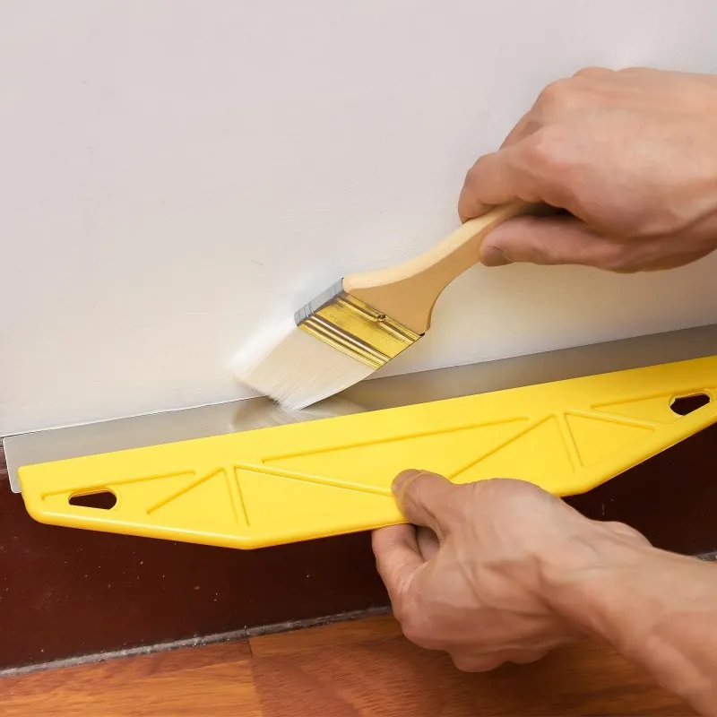 12-Zoll-Kunststoff-Farbschutzplatte, robustes Wandmalwerkzeug, geeignet für präzises Trimmen und Tapetenschneiden. Image