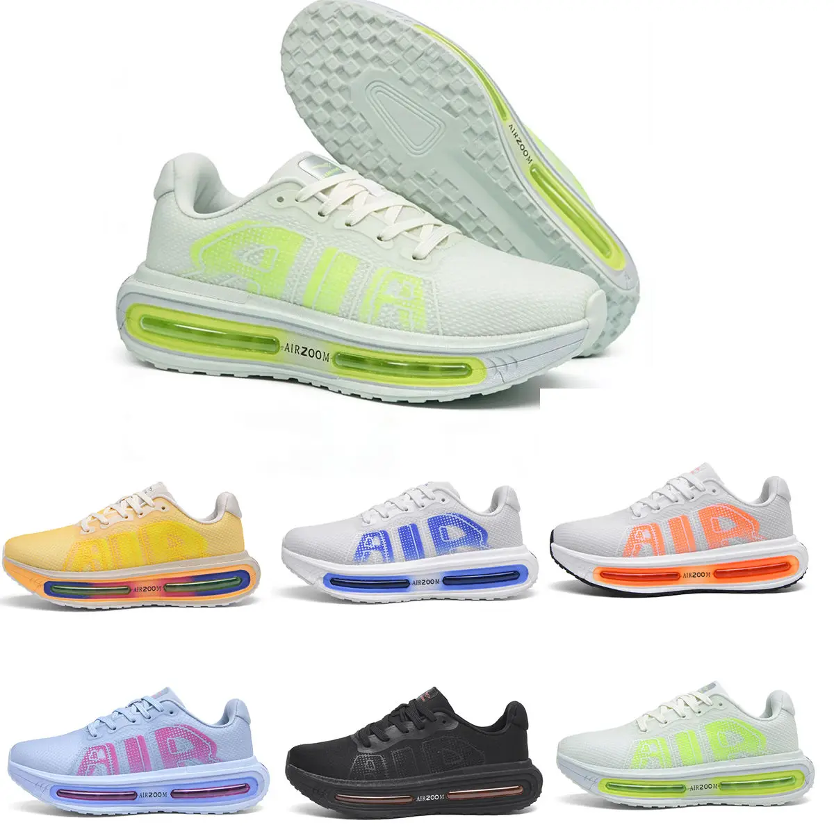 Men's Sports Shoes, Comfortable Air-Cushion Running Shoes, Walking Non-Slip Sports Shoes, Wide-Toe Training Shoes