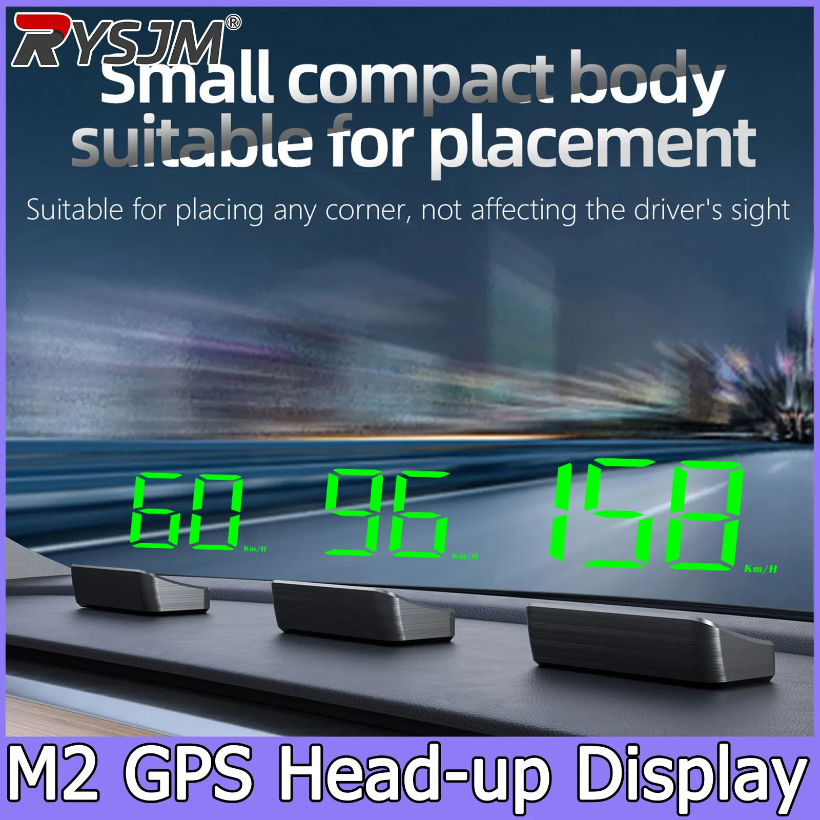 Head Up Display M2 GPS HUD Car Universal Speedometer KMH USB Cable Plug & Play GPS & Beidou Dual Satellite System