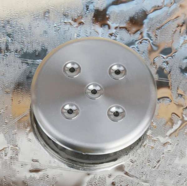 Kristallwirbel® Dusche "Basic Pure Titan 5" | LifePower 5 x Bergkristall