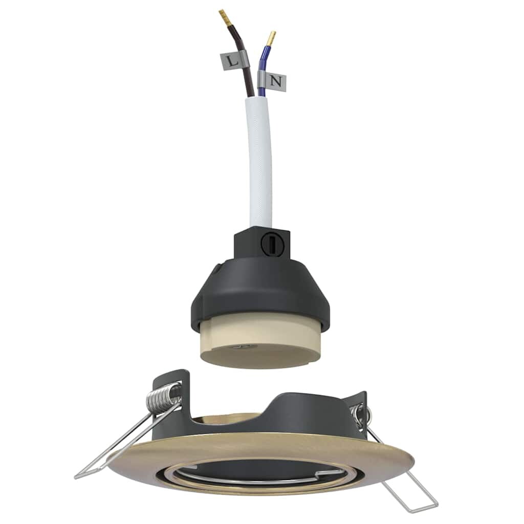 vidaXL Spotlight 6 pcs Messing 9 x 9 x 2,5 cm Metall Image