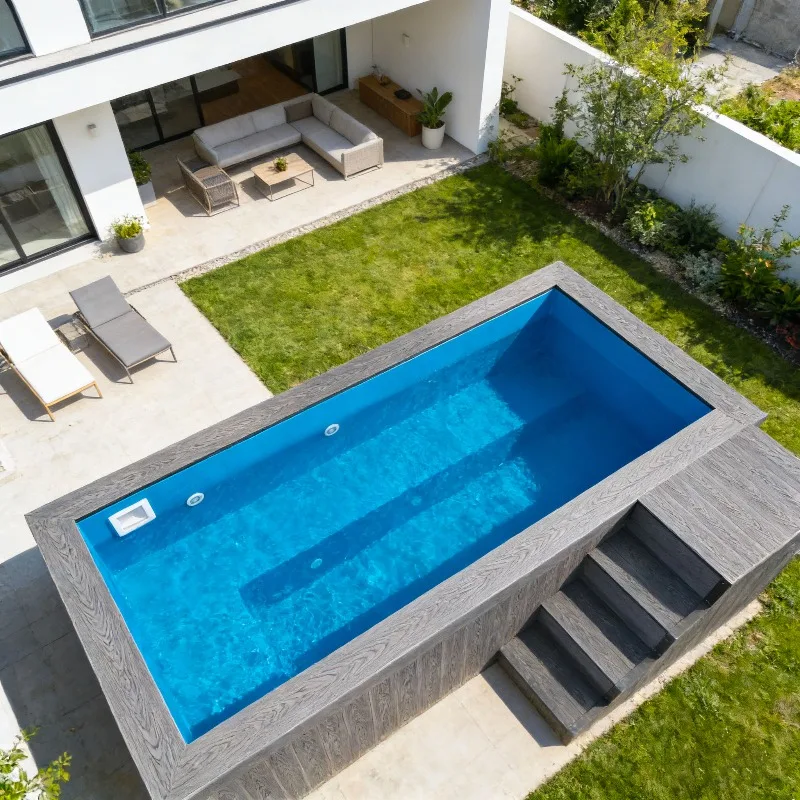 Piscine préfabriquée pour jardin et cour arrière, piscines conteneurs de 15 pieds et 20 pieds, piscine conteneur préfabriquée prête à l'emploi avec structure en acier