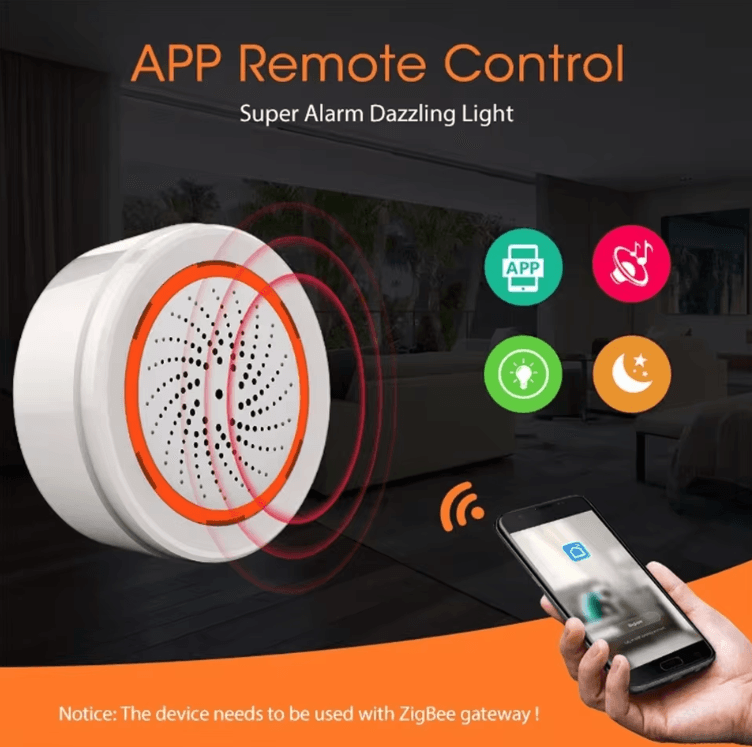 Haozee Tuya ZigBee Smart Siren Alarm 90dB Sound & Light Security Alarm For Smart Home Haozee Tuya ZigBee Smart Siren Alarm 90dB Sound & Light Security Alarm For Smart Home
