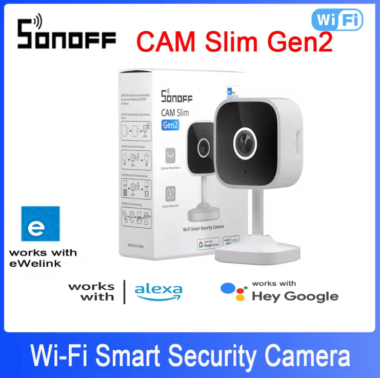 SONOFF CAM Slim Gen2 WiFi Security Camera 1080P HD Indoor Camera With Motion Detection & Two Way Audio SONOFF CAM Slim Gen2 WiFi Security Camera 1080P HD Indoor Camera With Motion Detection & Two Way Audio