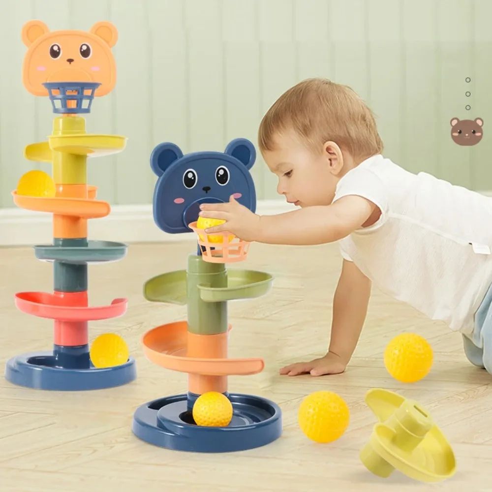 Montessori Rolling Ball Track Toy For Babies Sensory Early Learning Toy (03 Years) Montessori Rolling Ball Track Toy For Babies Sensory Early Learning Toy (03 Years)