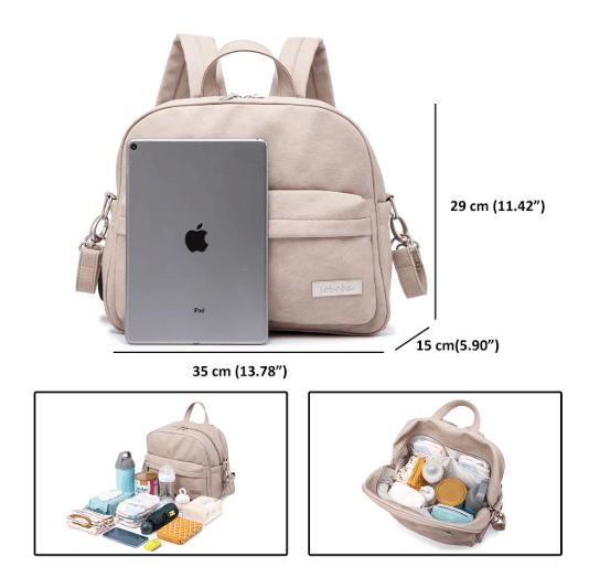 Lightweight Waterproof Diaper Backpack Multi Pocket Diaper Bag Backpack For Easy Baby Travel pink