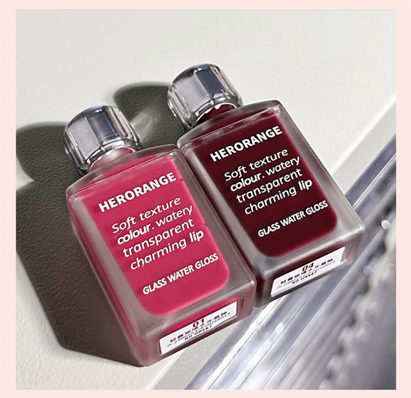 HEROANGE Glass Shine Lip Gloss Hydrating Mirror Lip Glaze 2