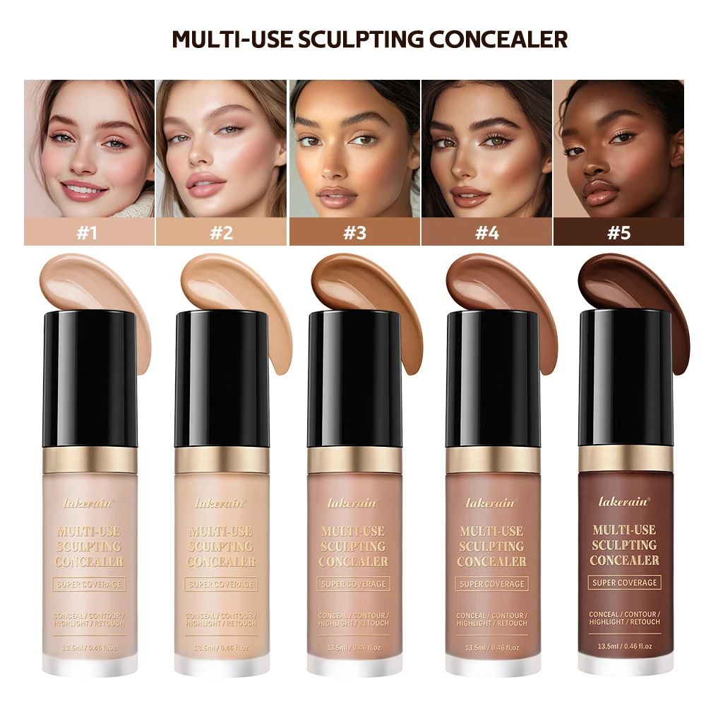 Flawless Multi Use Concealer Cream Long Lasting Foundation Concealer Hydrating Oil Free Contour & Highlight Makeup snow