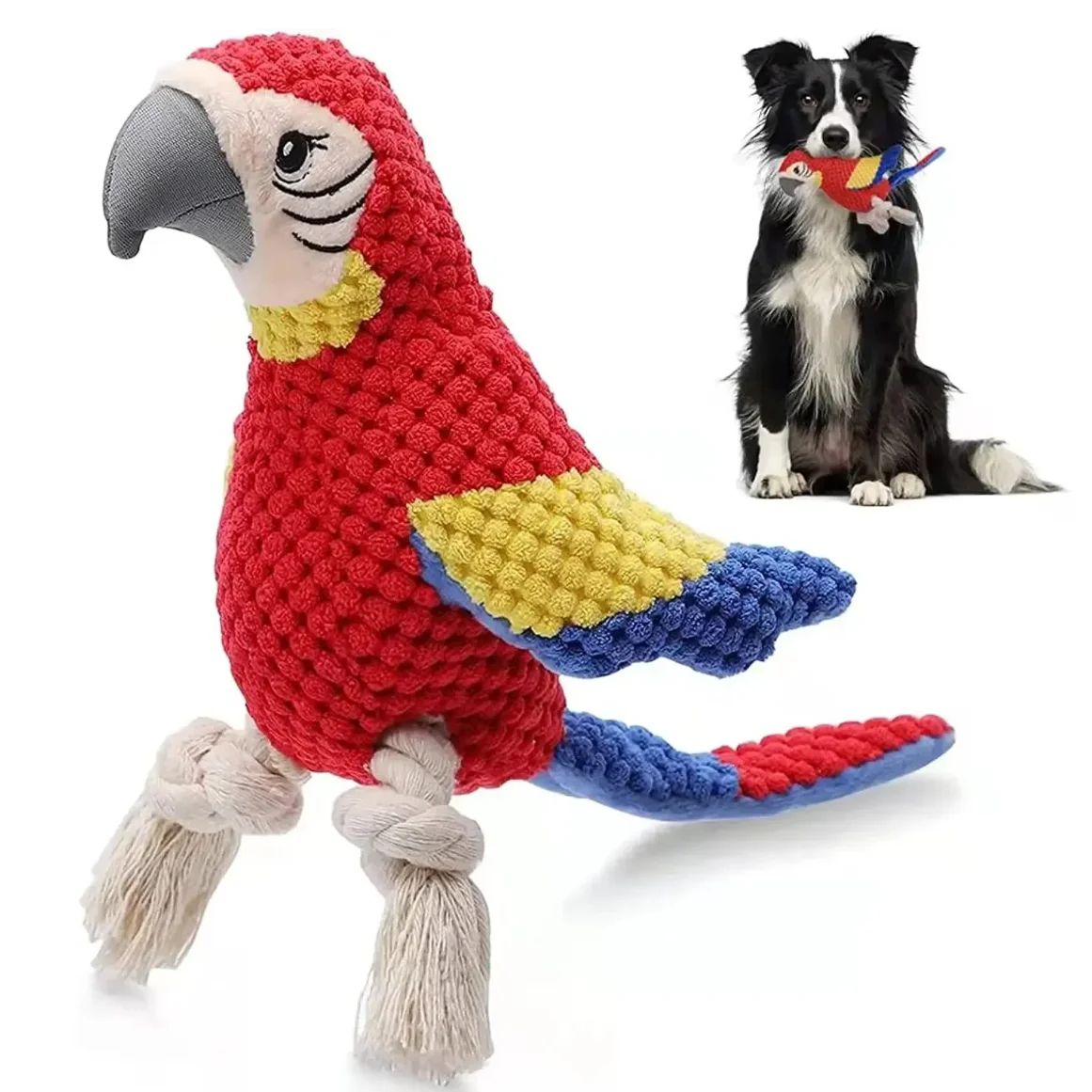Parrot Dog Toy Squeaky Plush Dog Chew Toy For Small And Large Dogs Parrot Dog Toy Squeaky Plush Dog Chew Toy For Small And Large Dogs