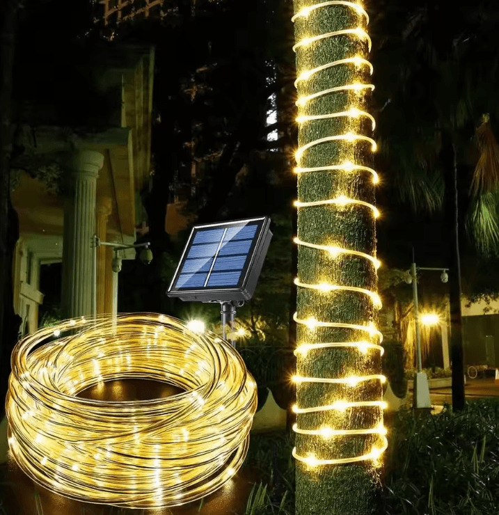 300 LED Solar Rope Strip Lights Waterproof Outdoor Fairy Lights For Garden & Pathway blue Light 12m100leds