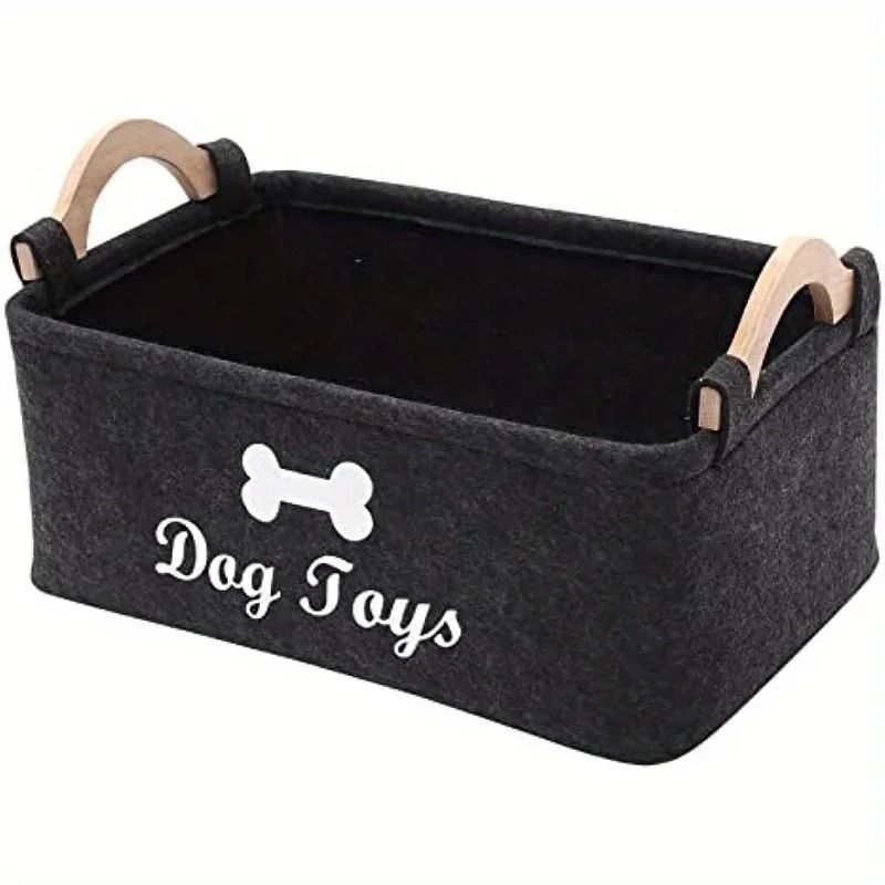 SoftFold Felt Pet Toy Storage Box Stylish Dog Toy Organizer & Durable Storage Basket SoftFold Felt Pet Toy Storage Box Stylish Dog Toy Organizer & Durable Storage Basket