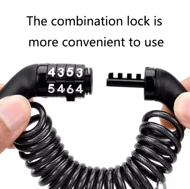 Portable 4 Digit Motorcycle Helmet Cable Lock Anti Theft Wire Lock For Bike, Scooter & Outdoor Gear Portable 4 Digit Motorcycle Helmet Cable Lock Anti Theft Wire Lock For Bike, Scooter & Outdoor Gear