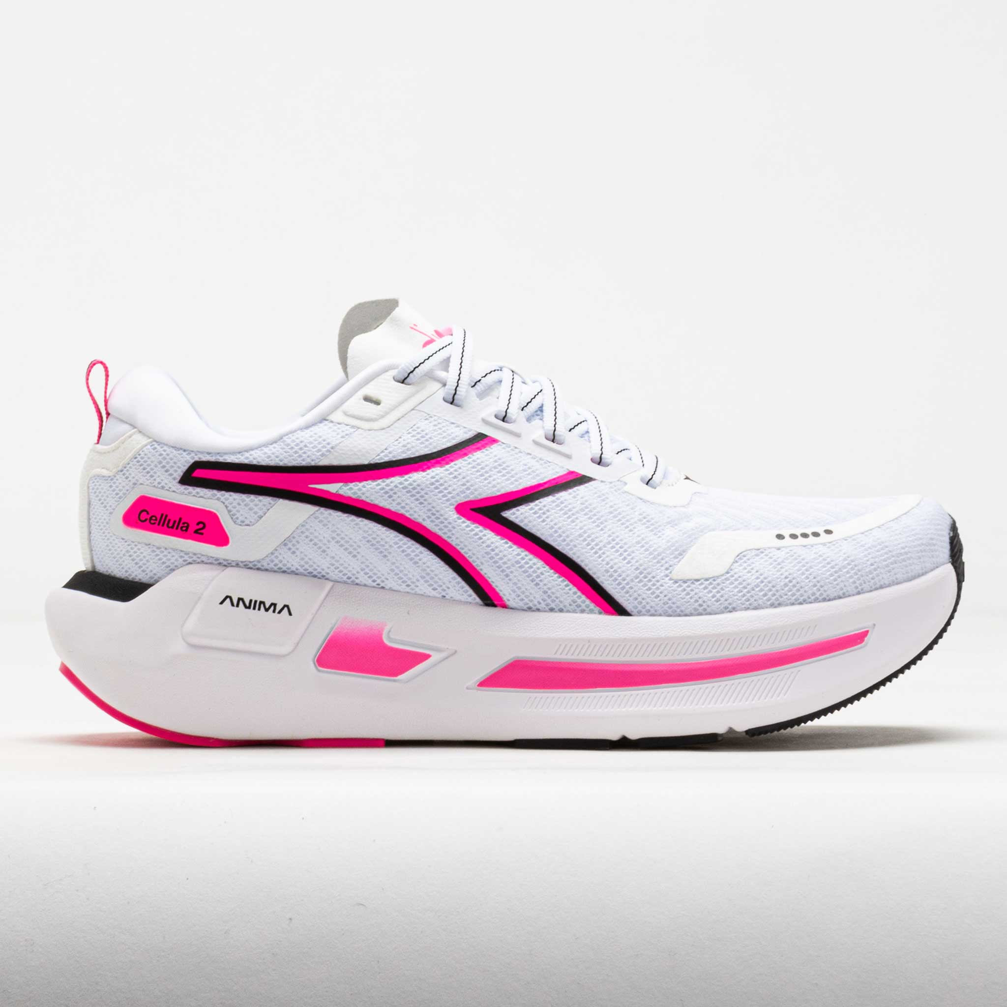 Diadora Cellula 2 Women's Running Shoes White/Black/Pink Fluorescent