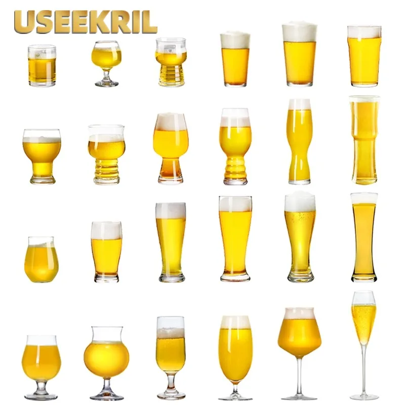 Craft Beer Cup transparente Bierkrug klassische Fassbier becher Persönlichkeit kaltes Getränk Cup Party Bar Zubehör Pub Club Werkzeuge Image