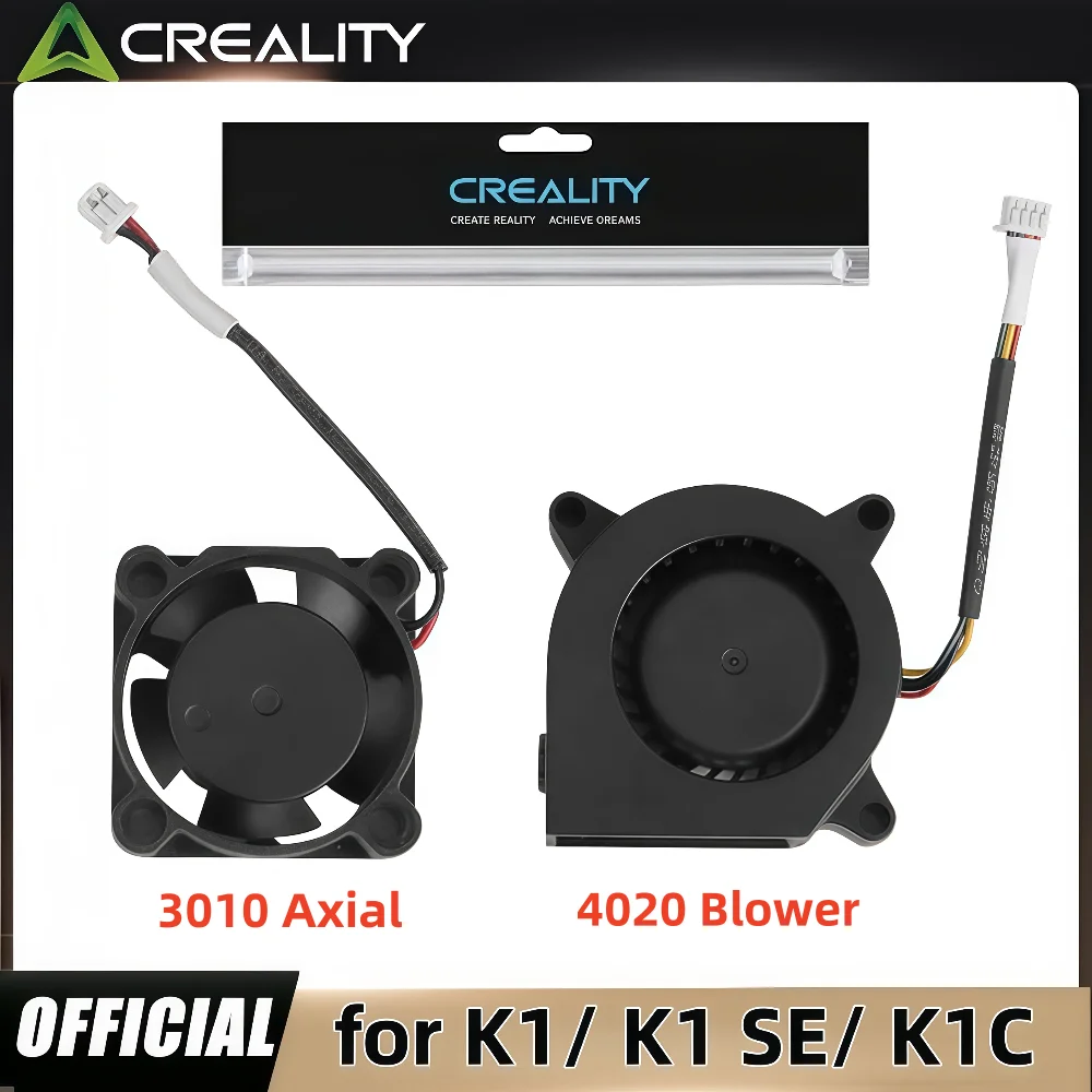 Offizielle Creality K1-Serie Extruder-Lüfter, K1C DC 24V 4020 Gebläselüfter und 3010 Axiallüfter für K1/K1C/K1 MAX 3D-Drucker Image