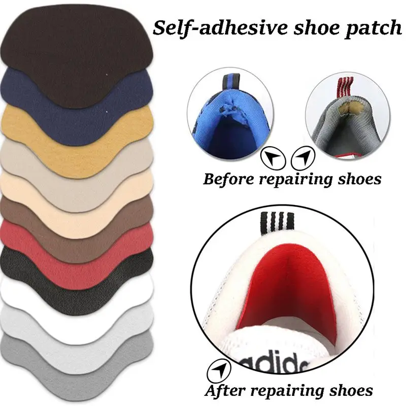4 pezzi solette Patch cuscinetti per tallone per scarpe sportive dimensioni regolabili piedini antiusura cuscino inserto sottopiede protezione per tallone adesivo posteriore